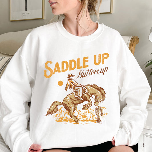 saddle up western sweatshirt